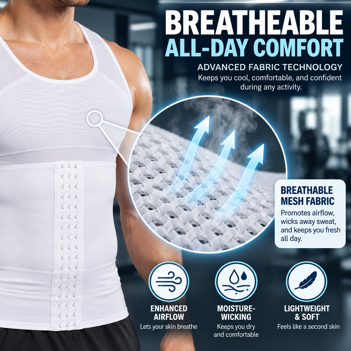 Leanvest™- Body shaping, chest and belly shaping vest.