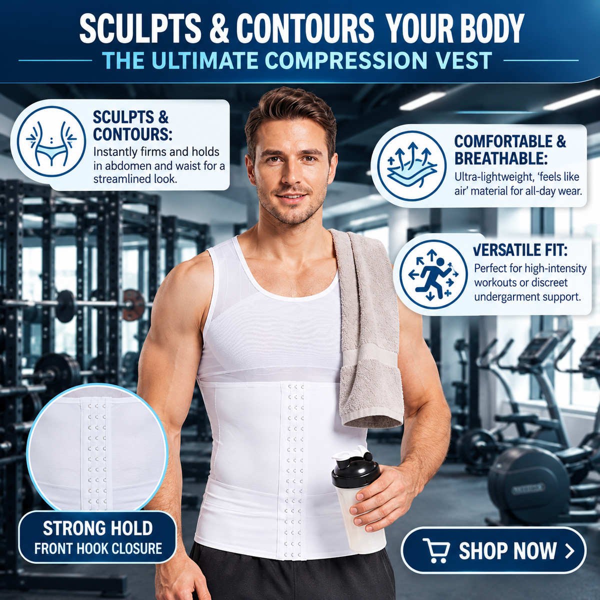 Leanvest™- Body shaping, chest and belly shaping vest.